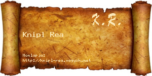 Knipl Rea névjegykártya